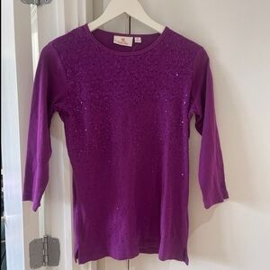 Women’s size XS 3/4 sleeve purple blouse